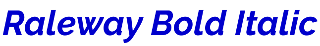 Raleway Bold Italic police de caractère